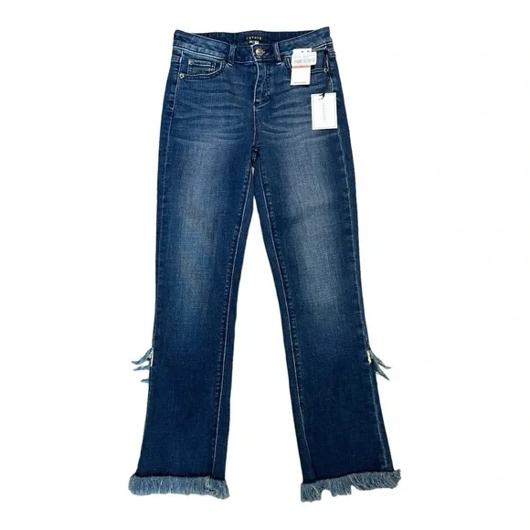 NWT 1.State Women’s Fringe Jeans Size 26 Blue - Picture 2 of 7